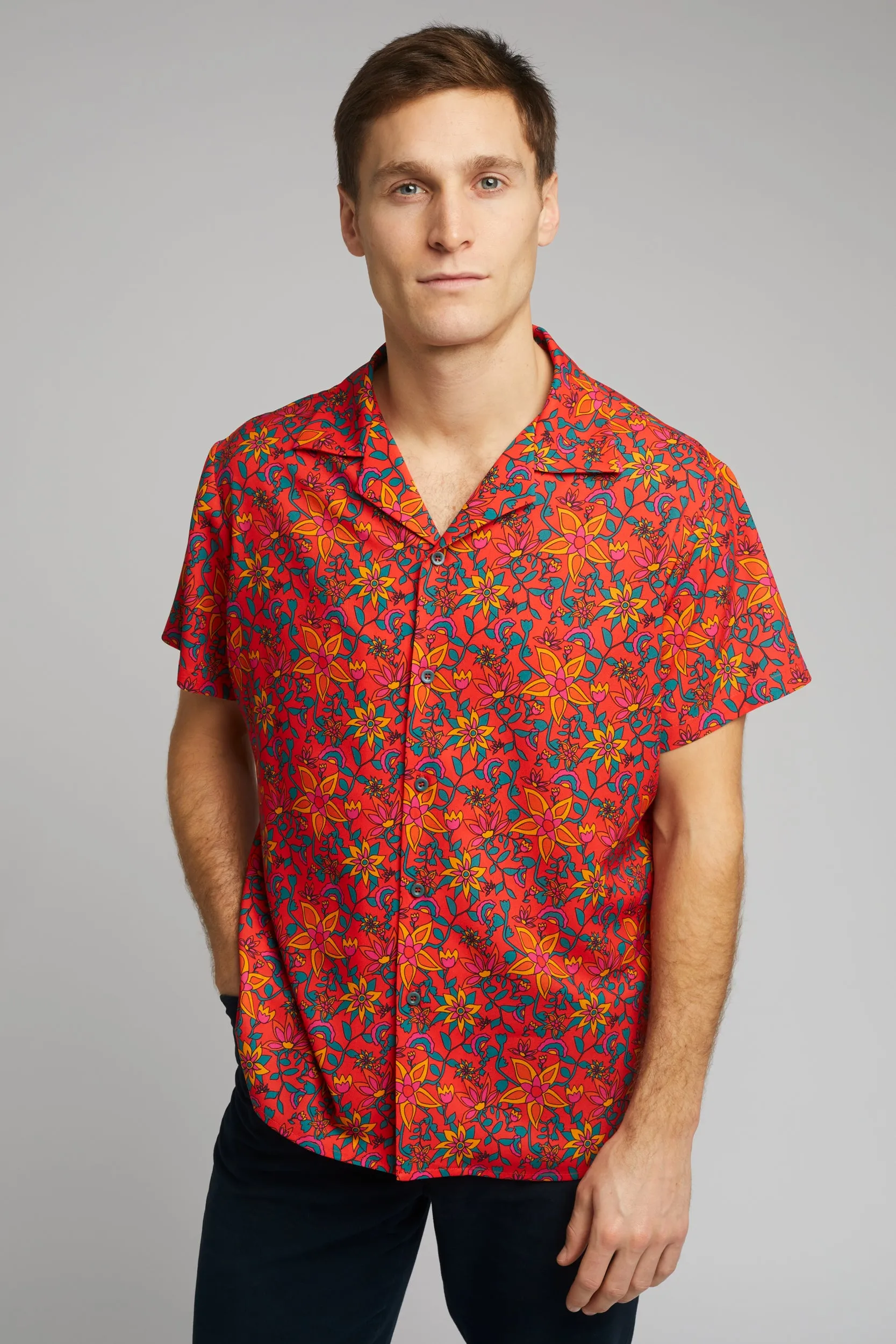 Cuban Collar Shirt in Kampot Print