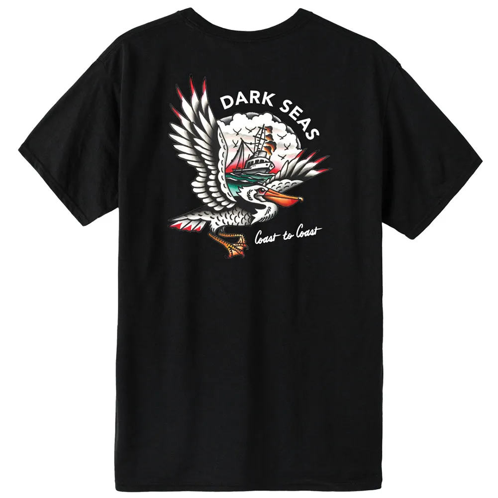 Dark Seas Pelicans Watch Wicking T-Shirt