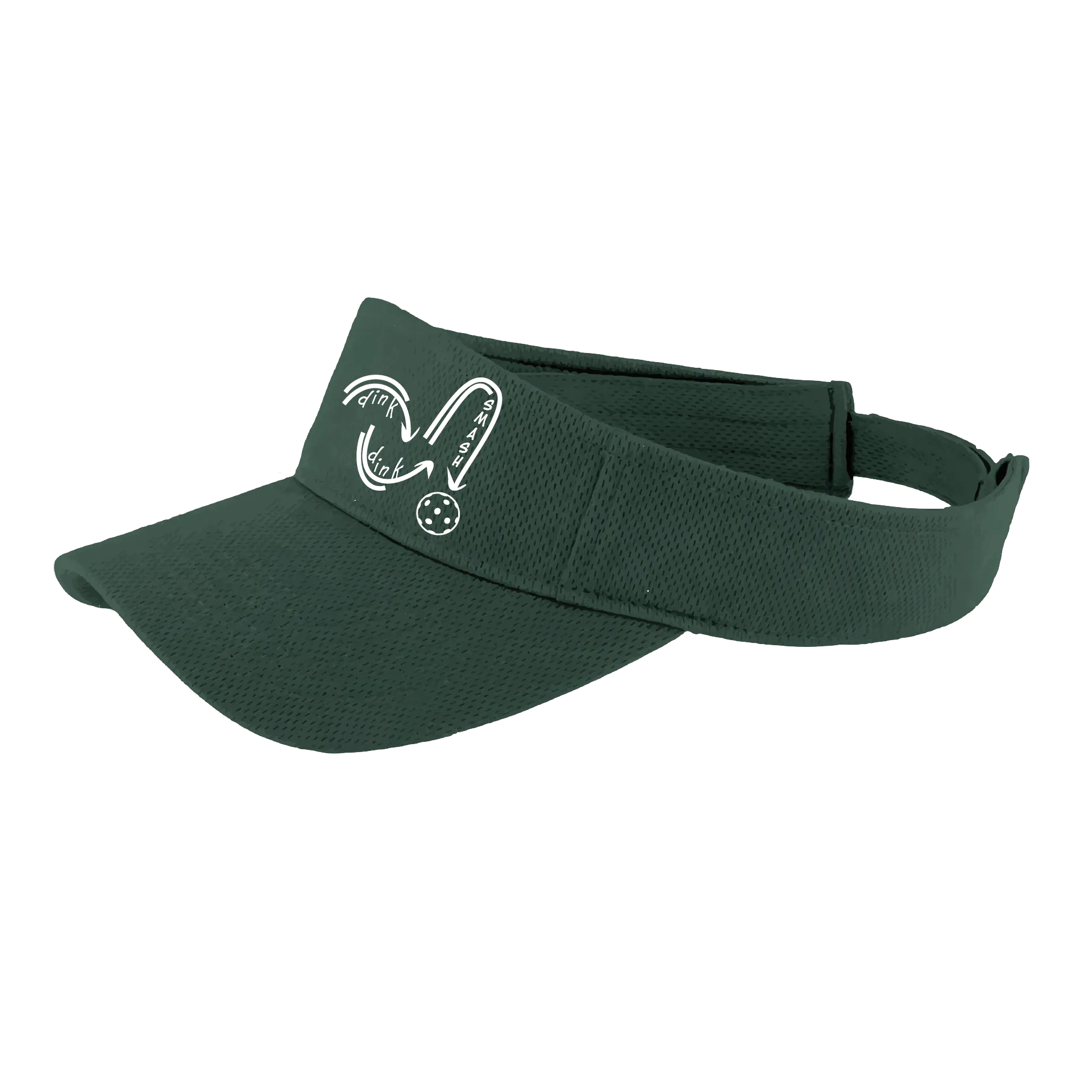 Dink Dink Smash (White) | Pickleball Visors | Moisture Wicking 100% Polyester