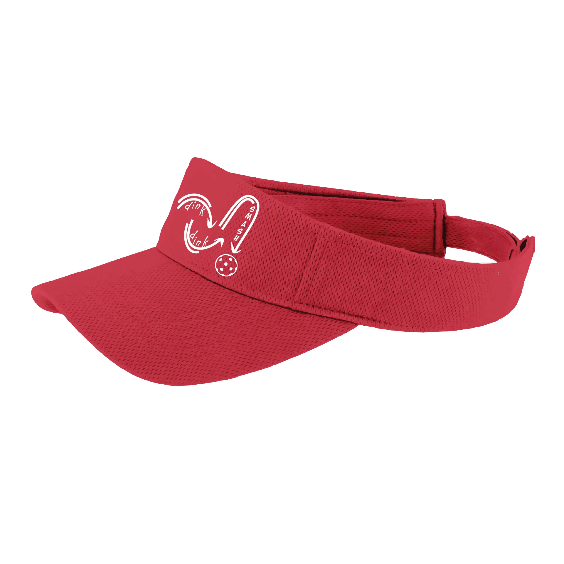 Dink Dink Smash (White) | Pickleball Visors | Moisture Wicking 100% Polyester