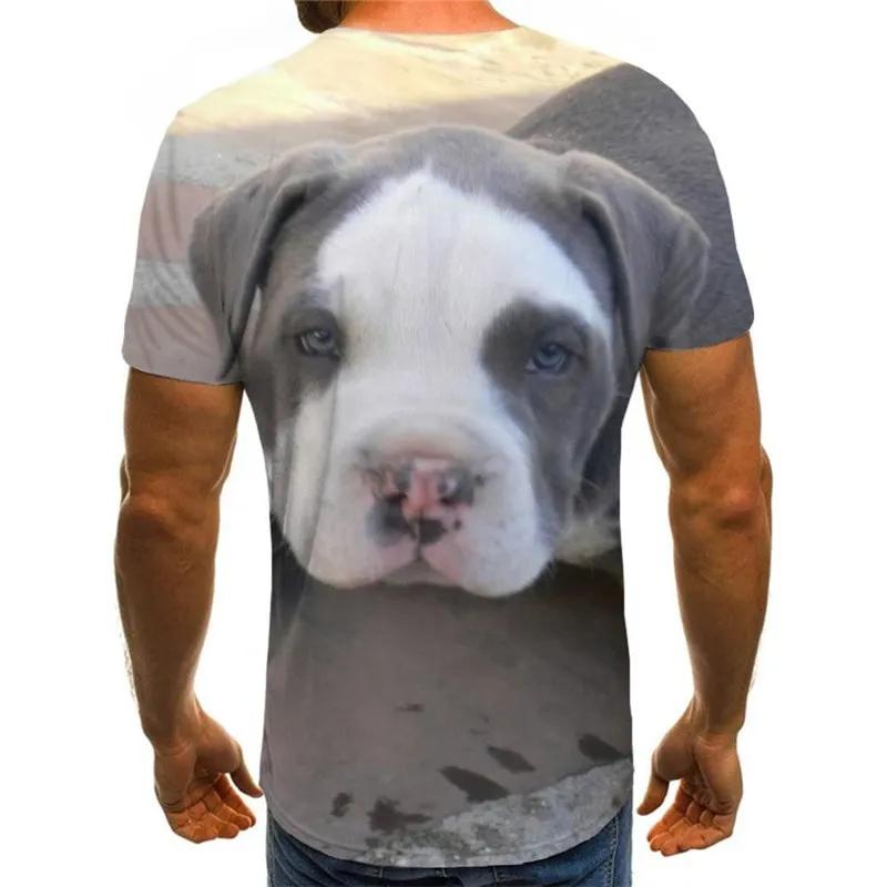 dog tshirt Novelty 3D shirt Puppy Cute animal Casual male art costume big Smart dogs