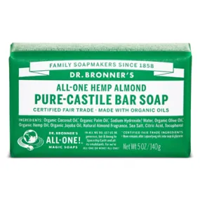 Dr Bronner's Castile Bar Soap - Almond (140g)