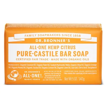 Dr Bronner's Castile Bar Soap - Citrus (140g)