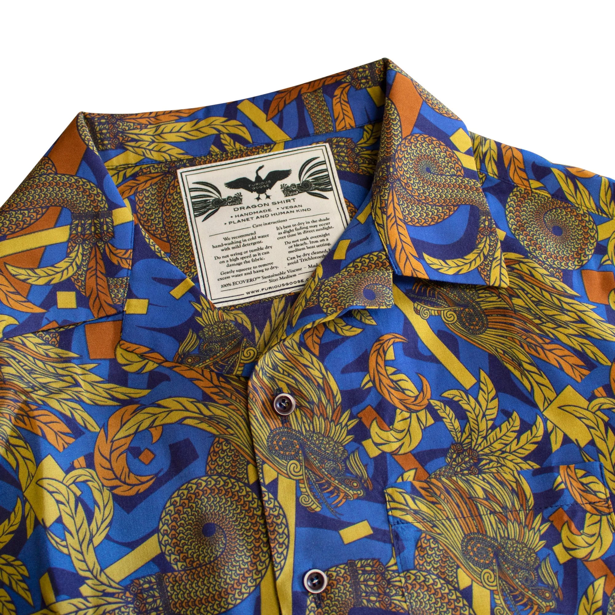 Dragon Shirt – Gold & Blue