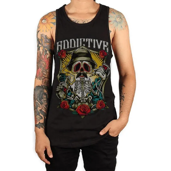 Drinking Skeleton Tank by Addictive Clothing