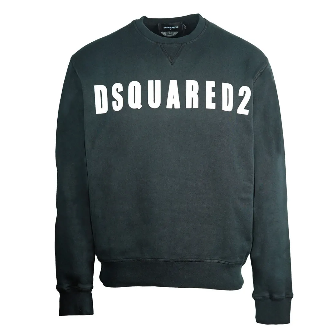 Dsquared2 Large Logo Print Black Jumper