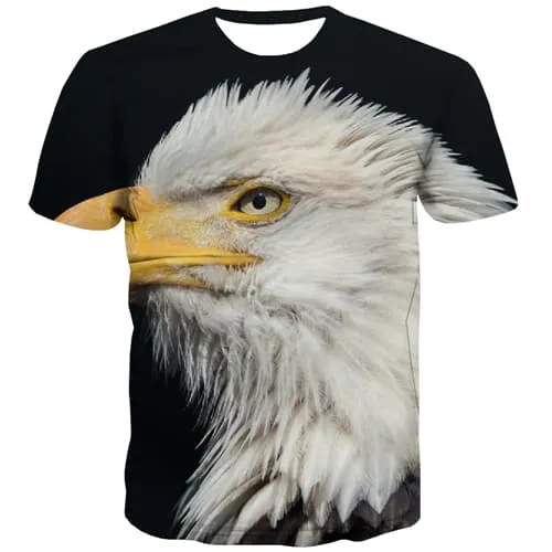 Eagle T shirts Men Animal T shirts Funny Harajuku Tshirts Novelty Ferocious Tshirt Printed Hip Hop Tshirts Casual Short Sleeve