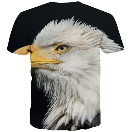 Eagle T shirts Men Animal T shirts Funny Harajuku Tshirts Novelty Ferocious Tshirt Printed Hip Hop Tshirts Casual Short Sleeve