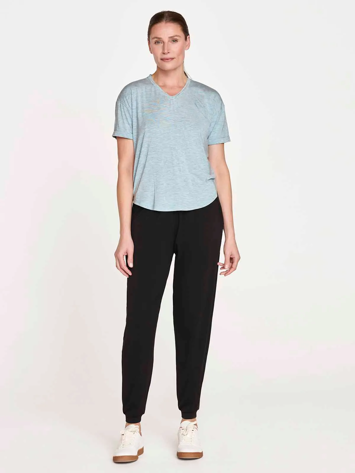 Eliza Naturally Soft Short Sleeve SeaCell™  Tee - Foam Blue