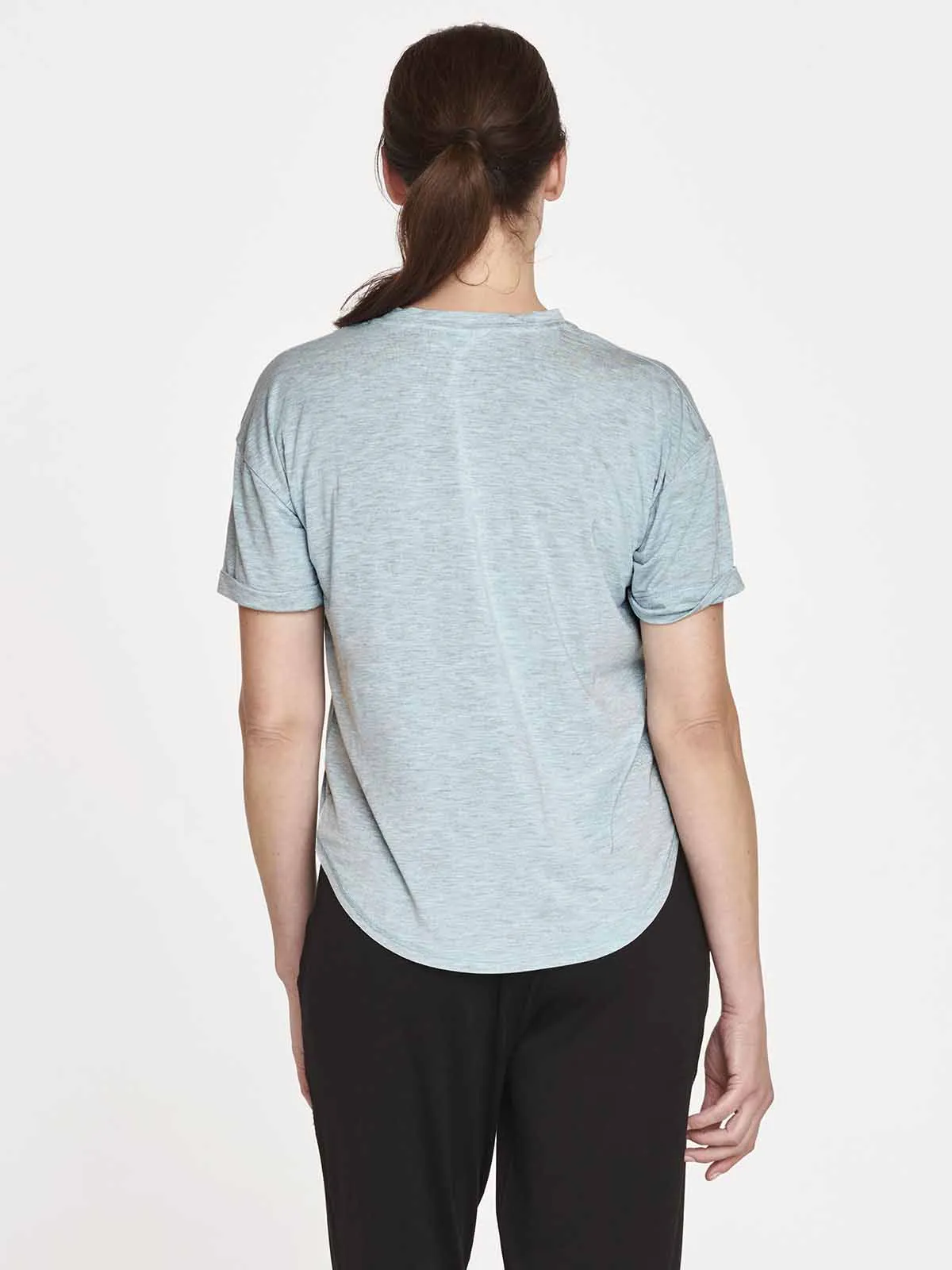 Eliza Naturally Soft Short Sleeve SeaCell™  Tee - Foam Blue