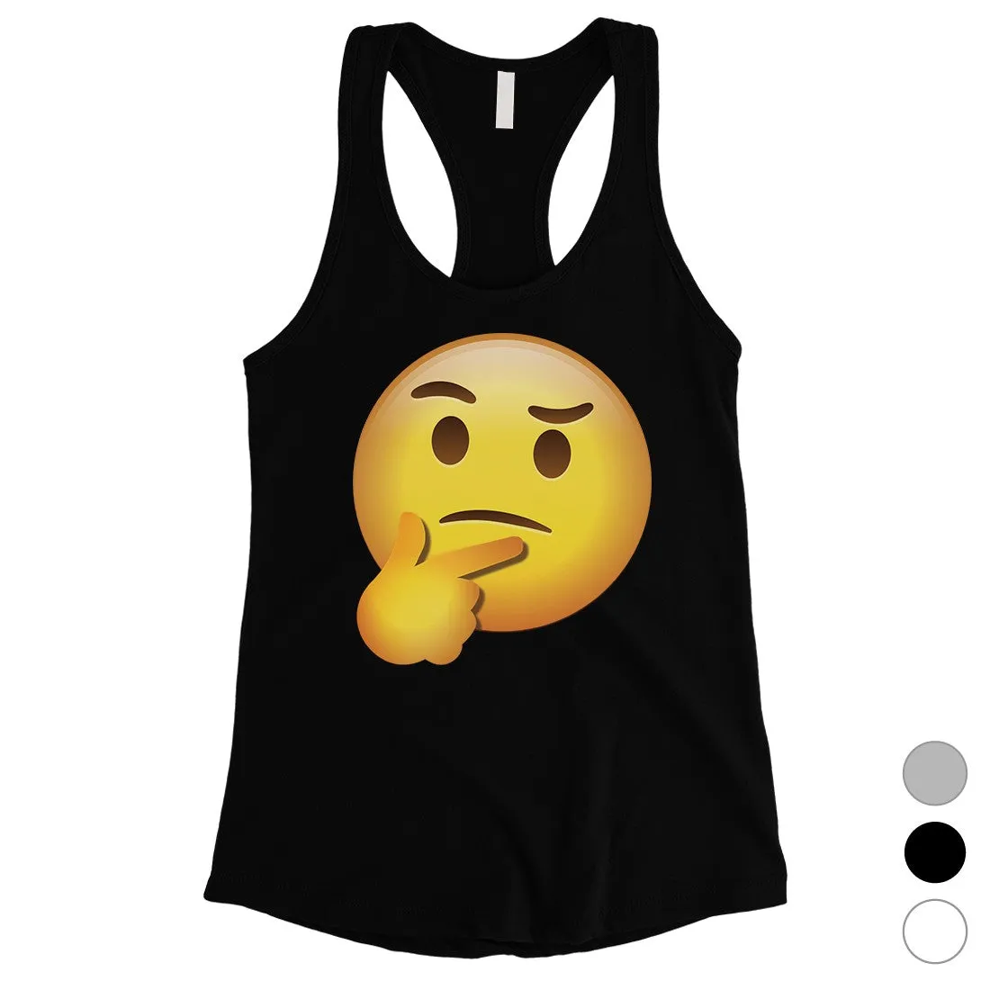 Emoji-Thinking Womens Charming Playful Halloween Costume Tank Top