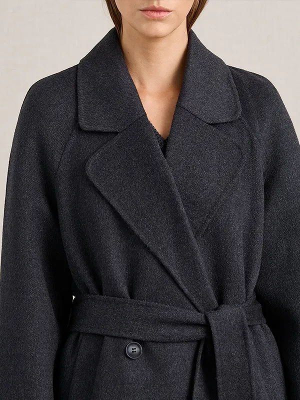 Evans Coat in Charcoal Melange