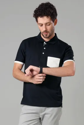 Exclusive Navy Blue Smart Polo T-Shirt For Men