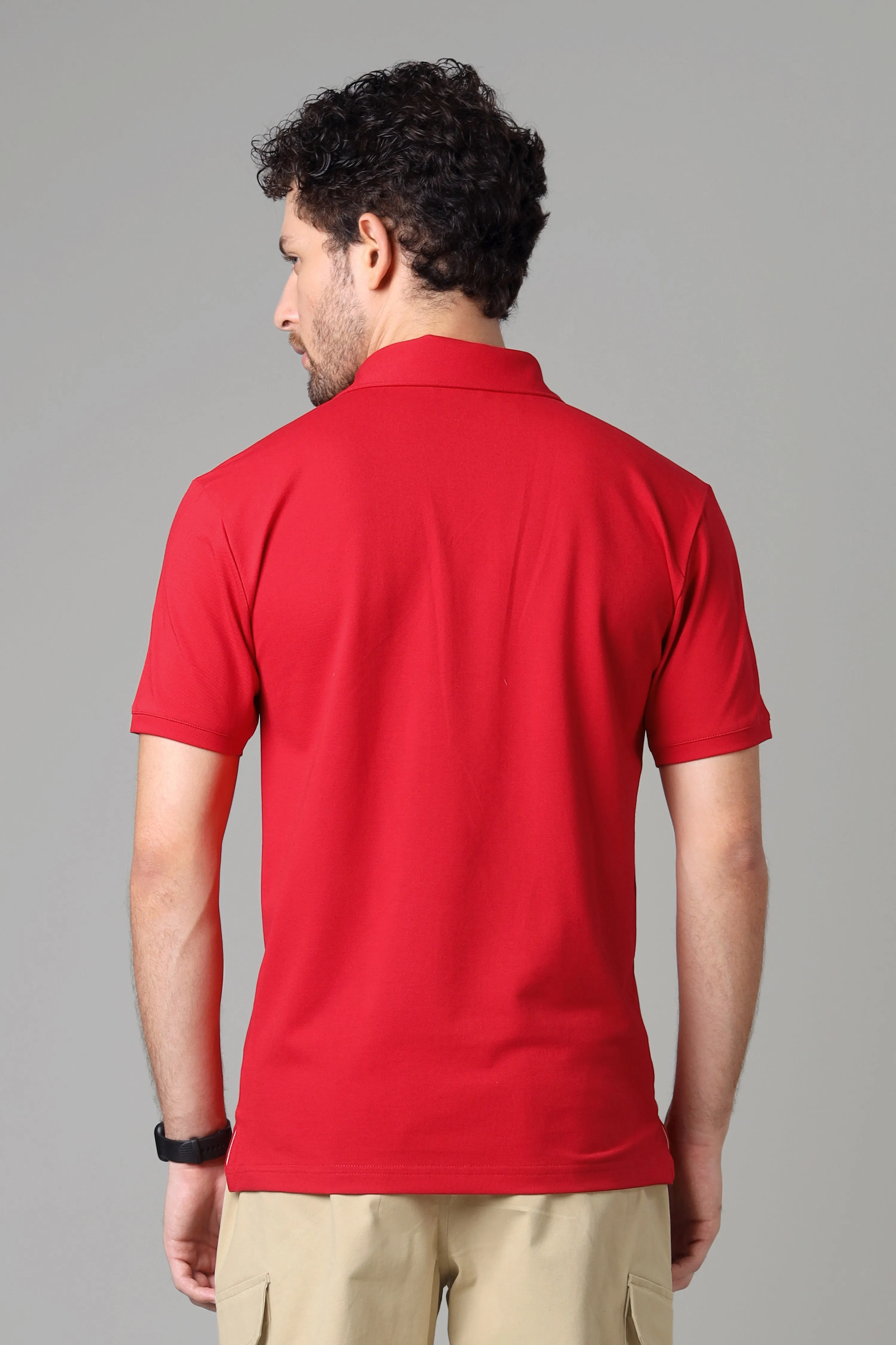 Exclusive Scarlet Red Polo T-Shirt For Men