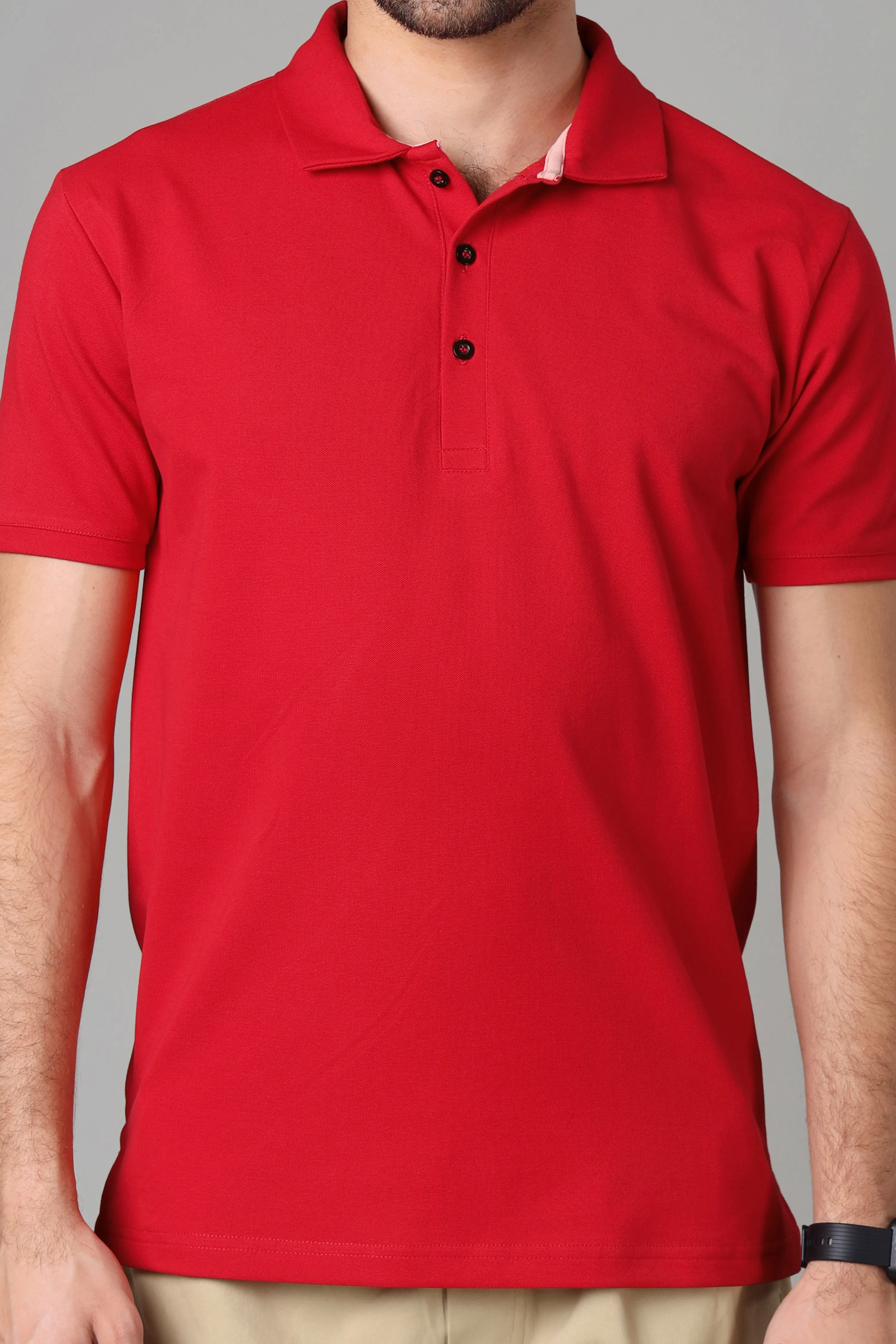 Exclusive Scarlet Red Polo T-Shirt For Men