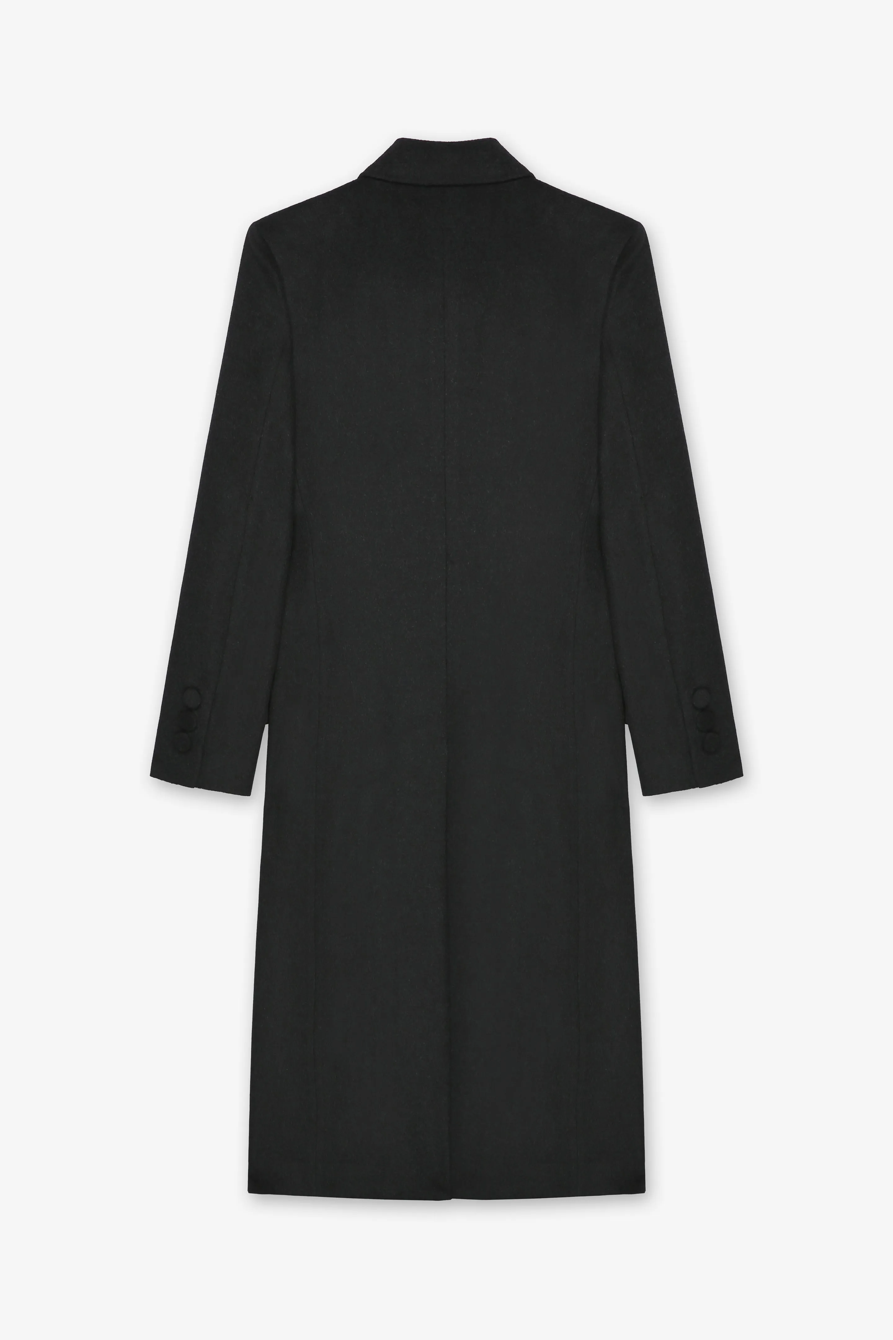 FRANNIE HEATHER BLACK OVERCOAT