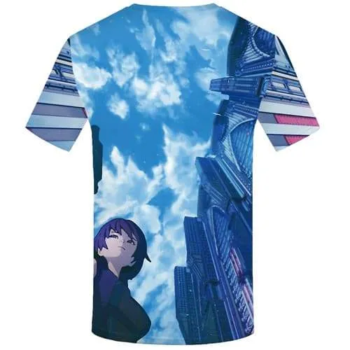 Galaxy Space T-shirt Men Refraction Tshirt Anime Cartoon T shirts Funny Harajuku T-shirts 3d Beauty T-shirts Graphic