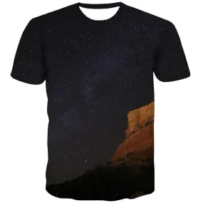 Galaxy T shirts Men Planet Tshirt Anime Starry Sky Shirt Print Colorful Tshirts Cool Harajuku T-shirts 3d