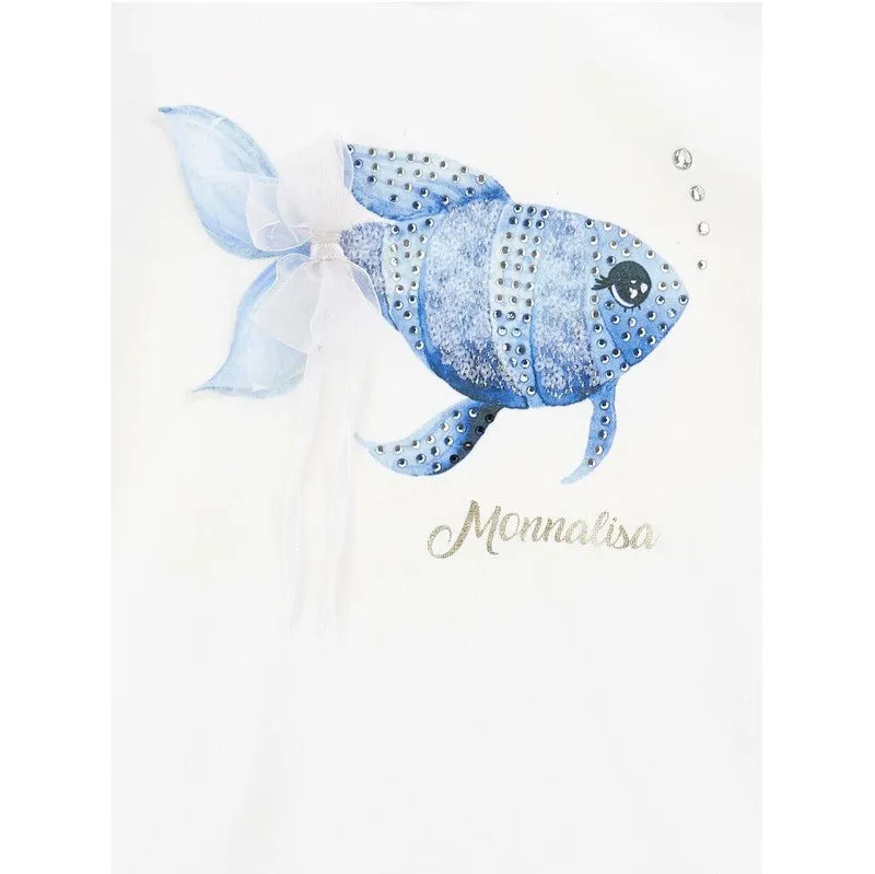 Girls White Fish T-Shirt