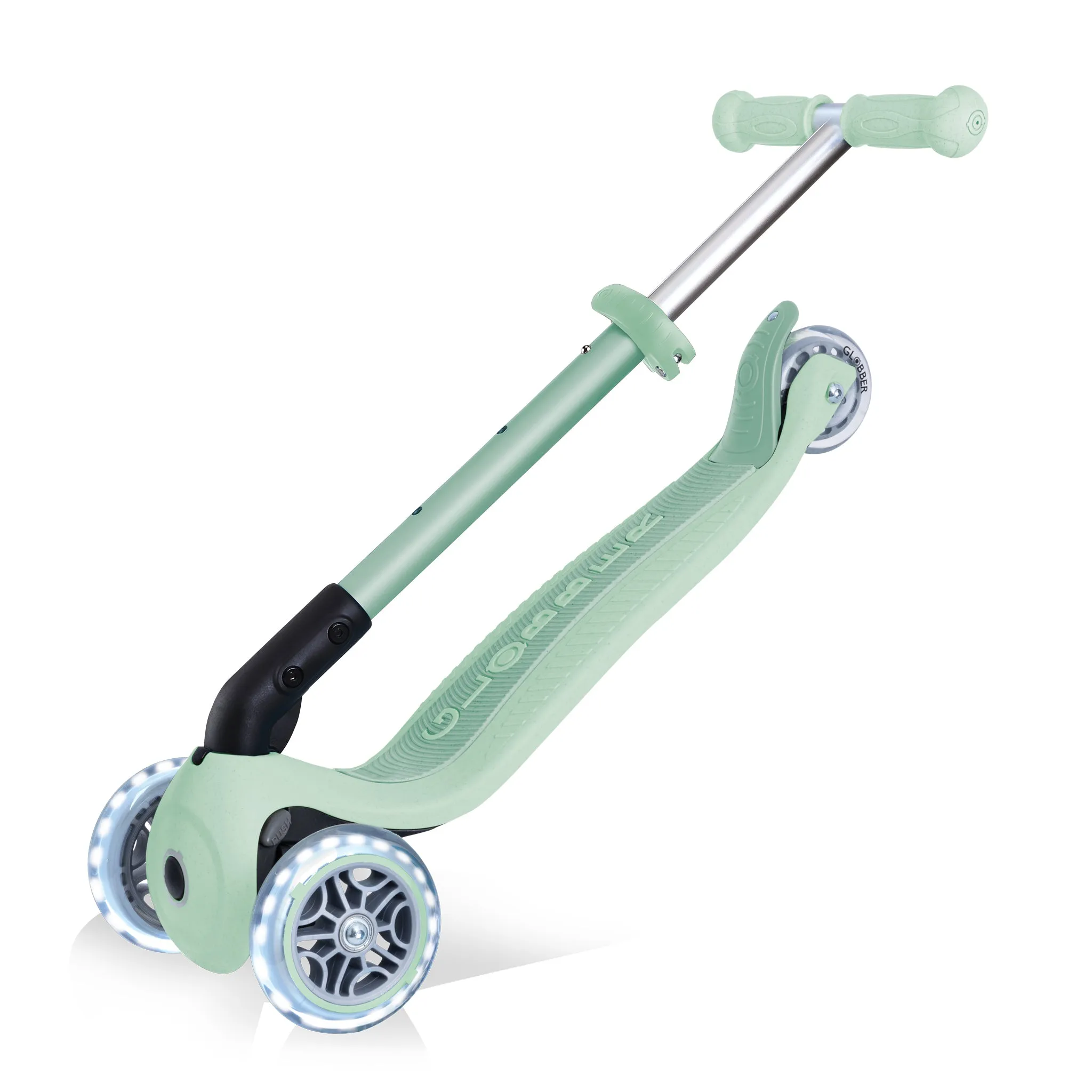 Globber Junior Ecologic Foldable Lights 3 Wheel Scooter