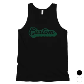 Green Pop Up Text Classic Cool Custom Mens Personalized Tank Tops