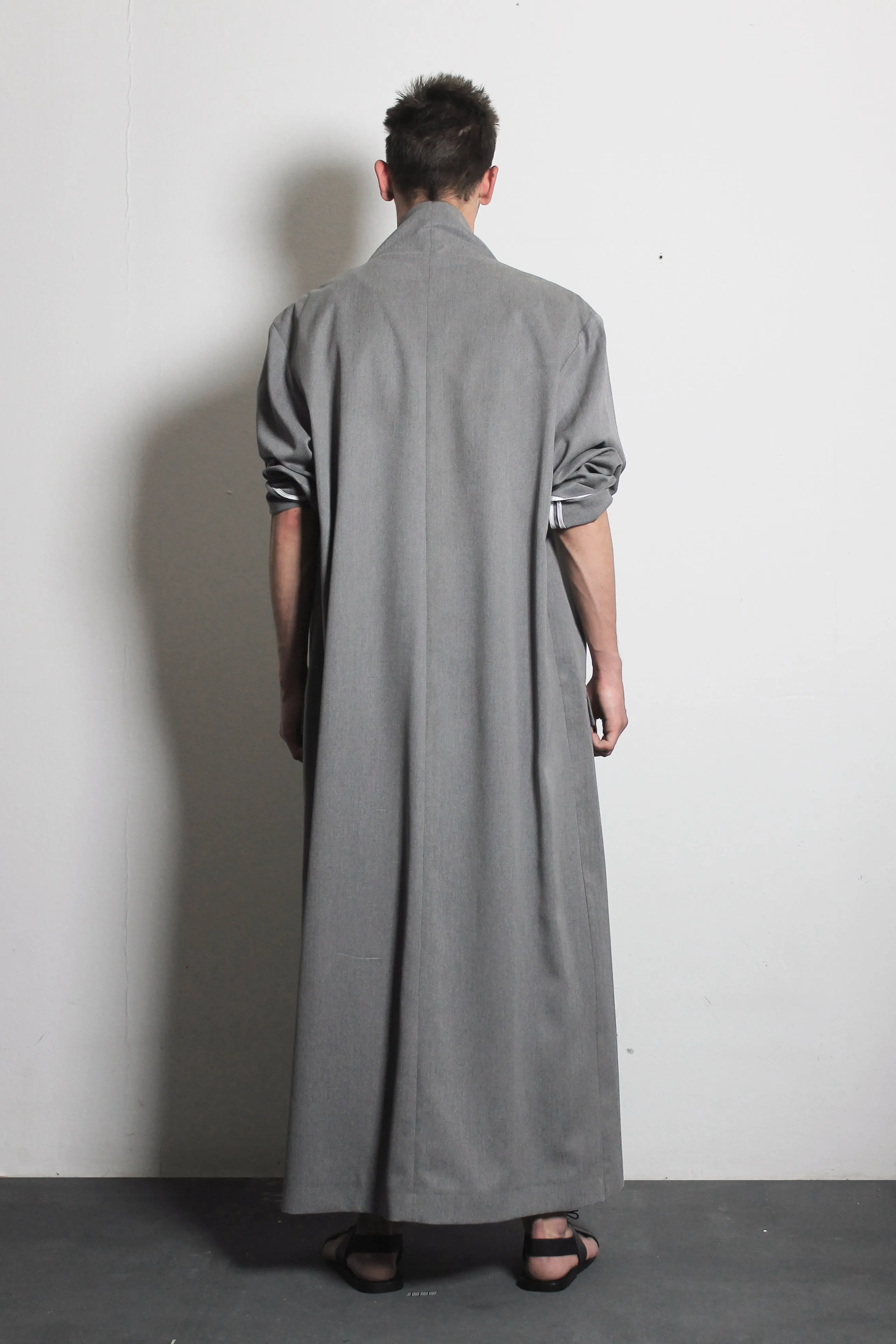 Grey Cotton Overcoat