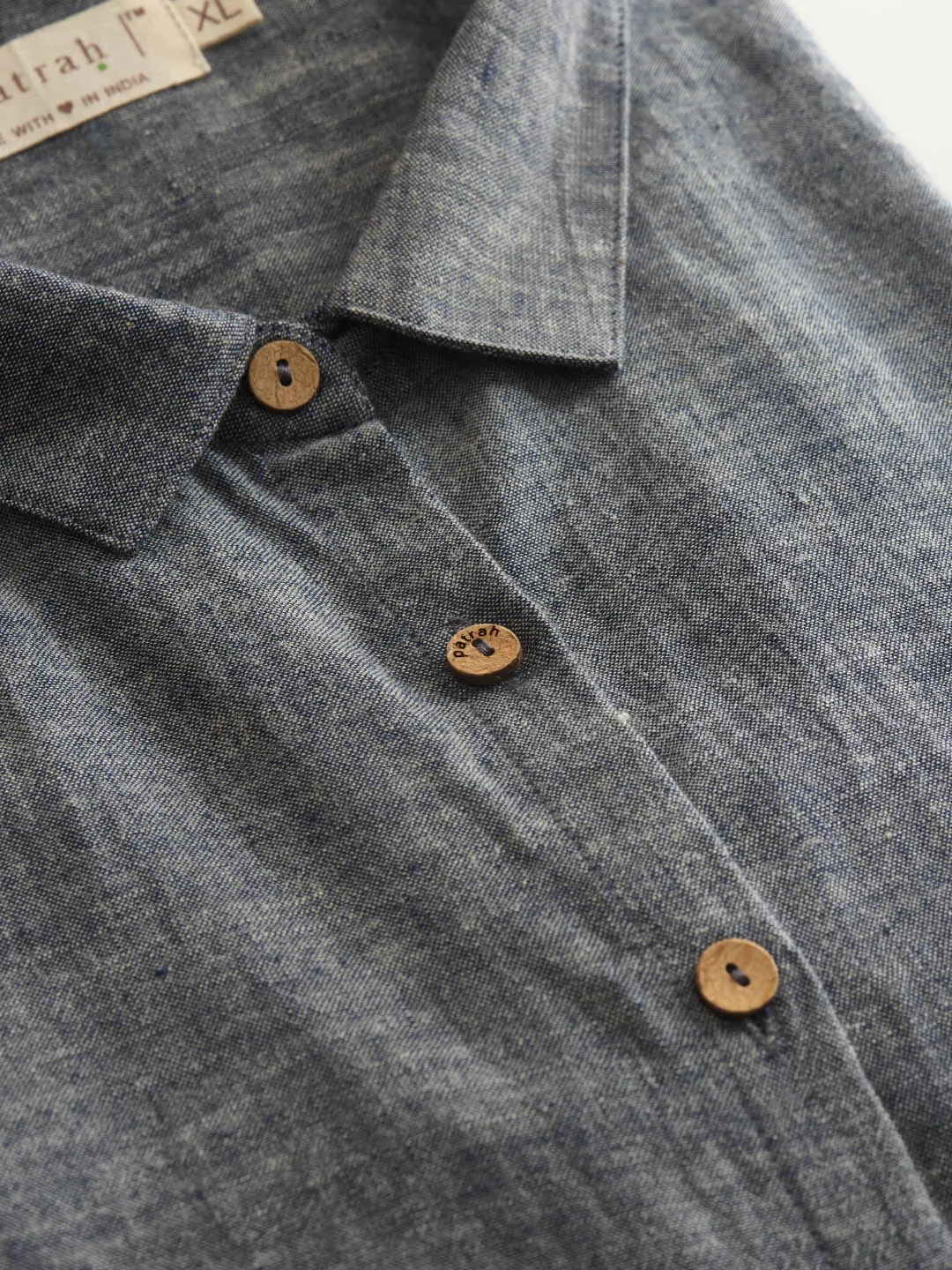 Grey Handwoven Overlay Kurta Shirt