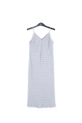 Grey polka dot slip dress