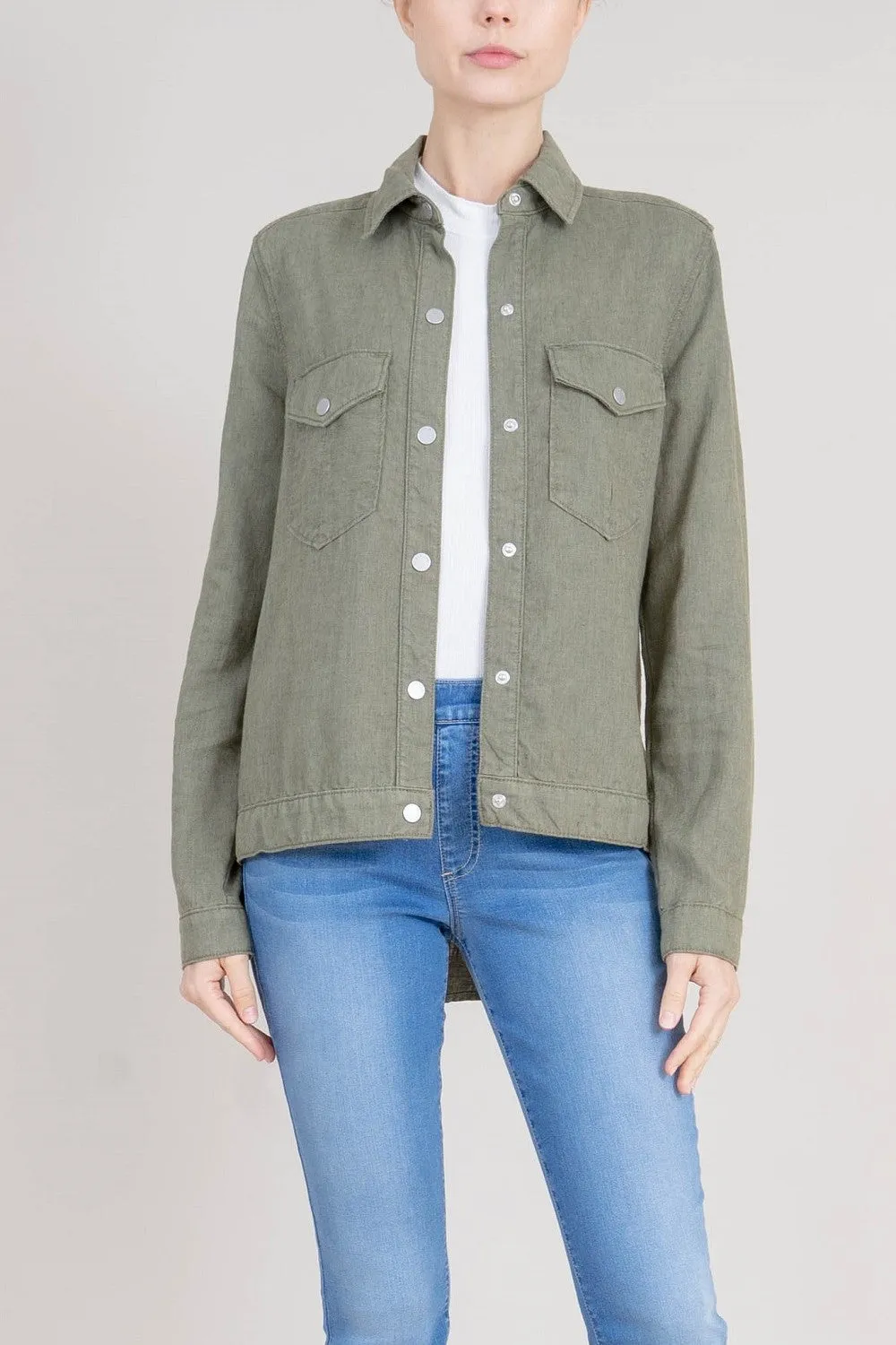 Gwen Linen Tencel Lightweight Chore Jacket