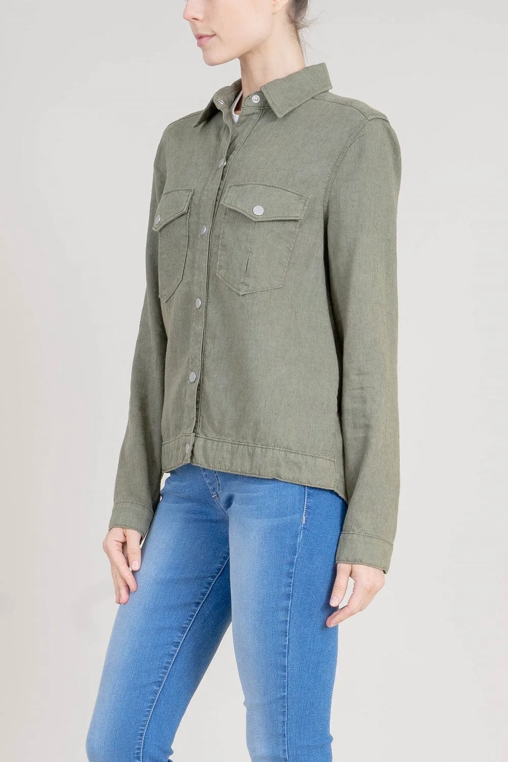 Gwen Linen Tencel Lightweight Chore Jacket