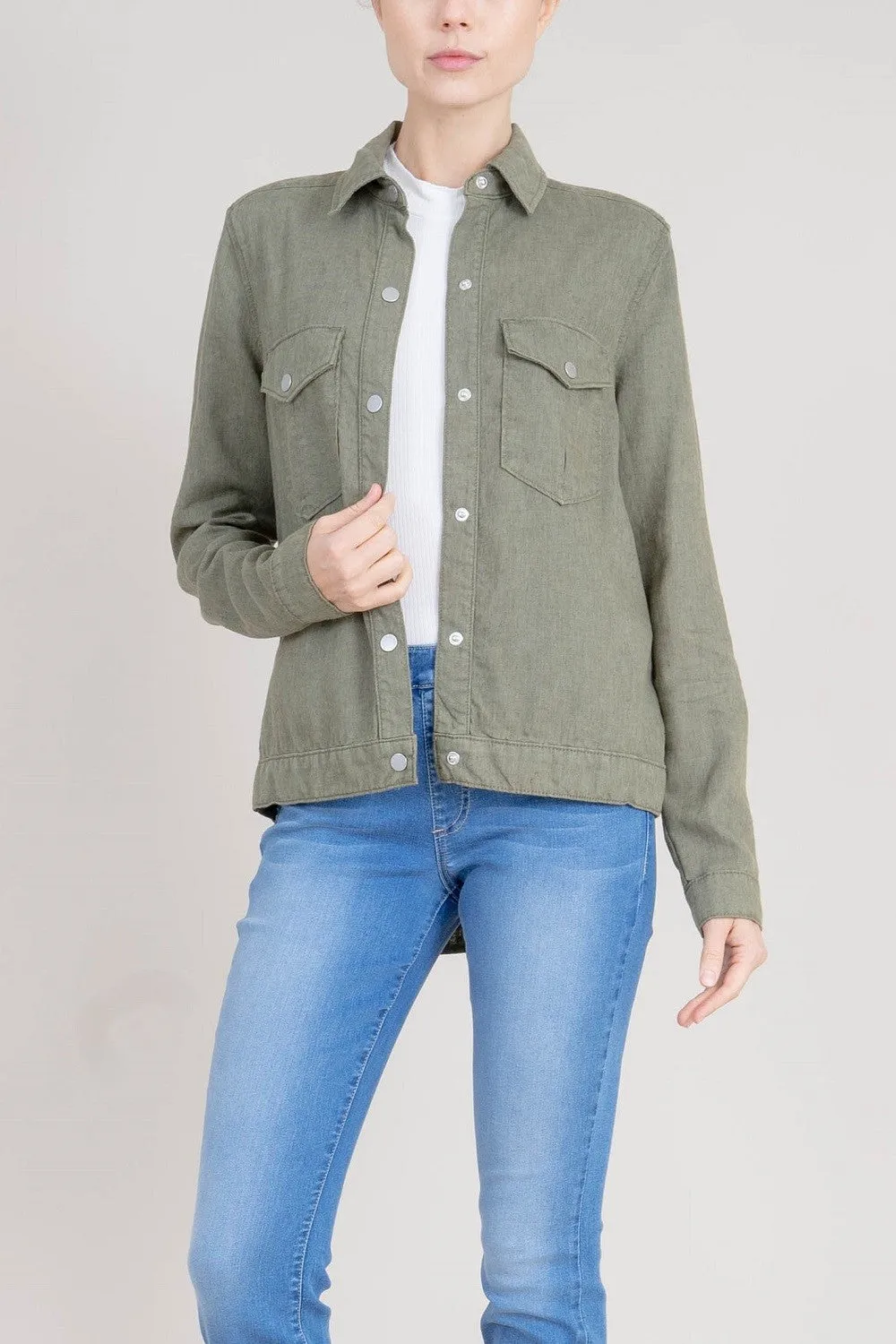 Gwen Linen Tencel Lightweight Chore Jacket