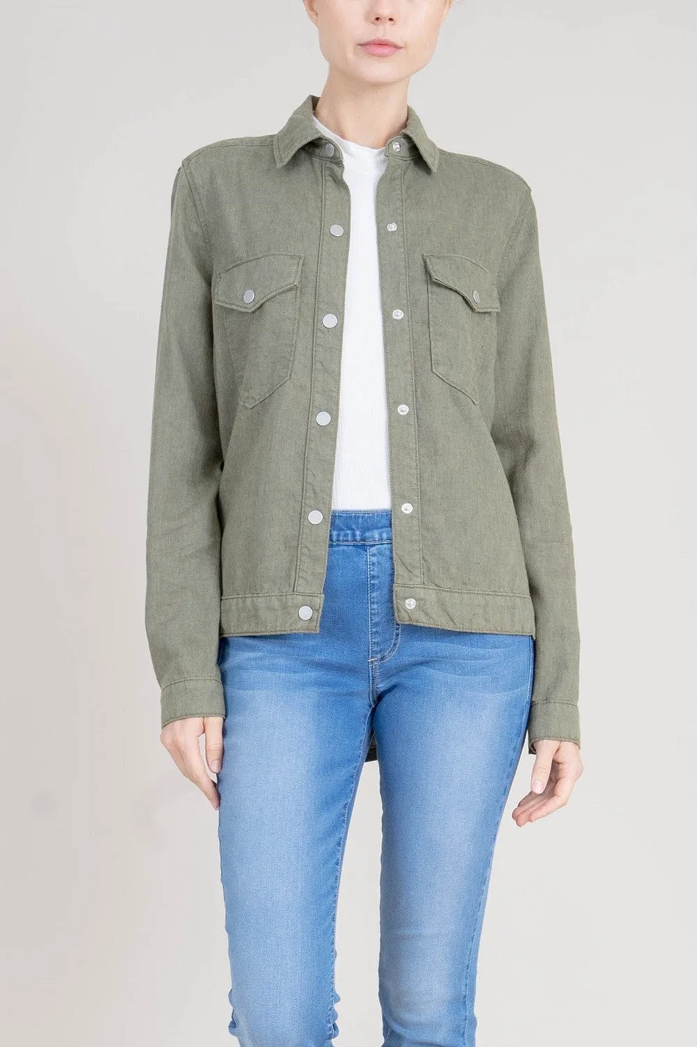 Gwen Linen Tencel Lightweight Chore Jacket