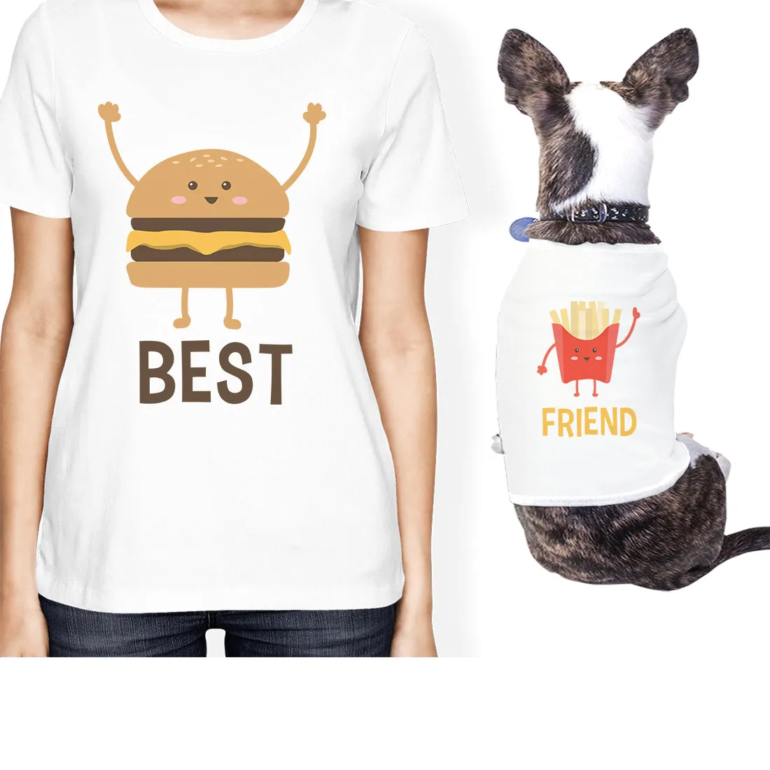 Hamburger And Fries Small Pet Owner Matching Gift Outfits For Her