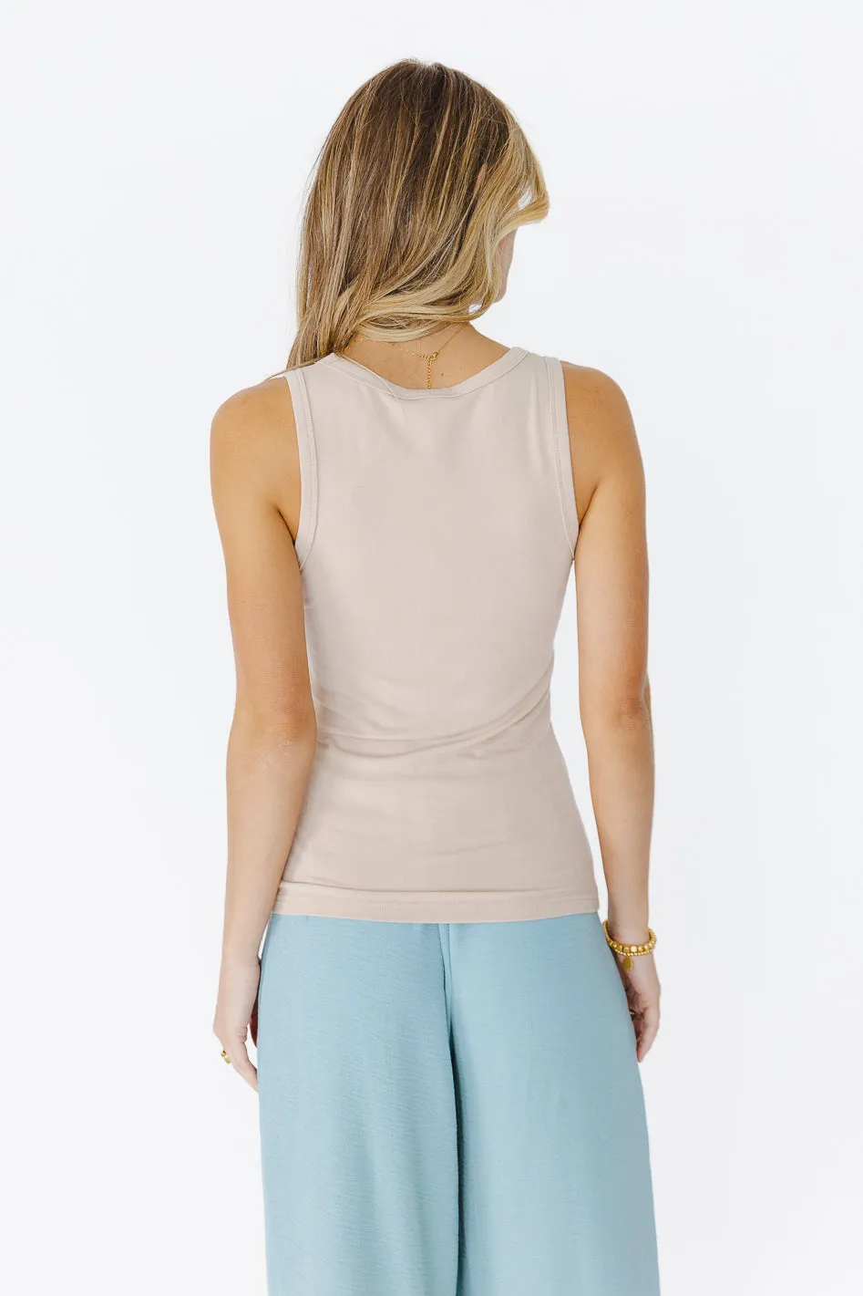 Harlowe Tank in Tan - FINAL SALE