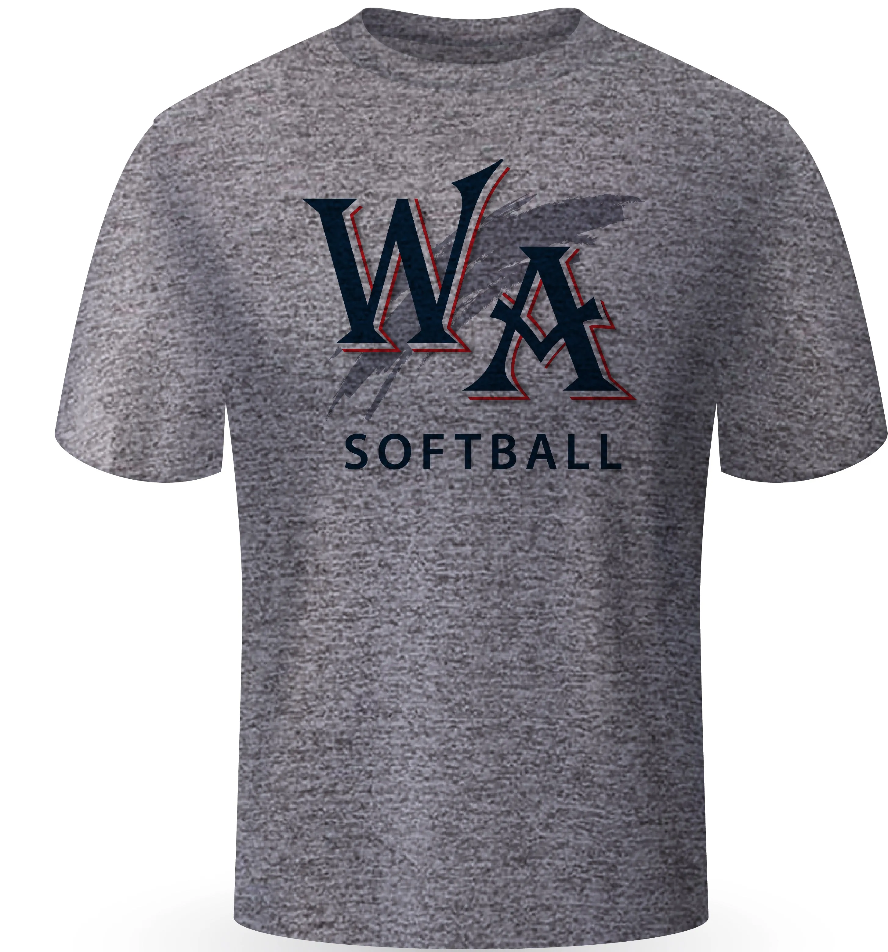 Heather Grey WA Softball Tee