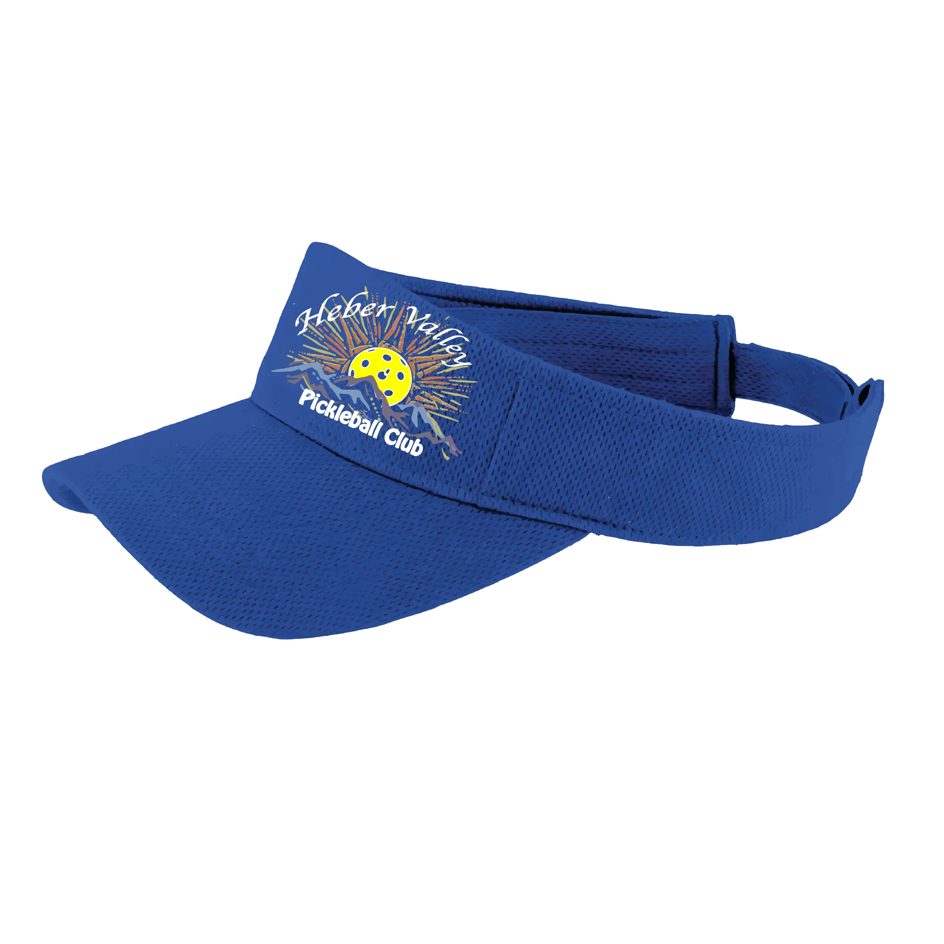 Heber Valley Pickleball Club | Pickleball Visors | Moisture Wicking 100% Polyester