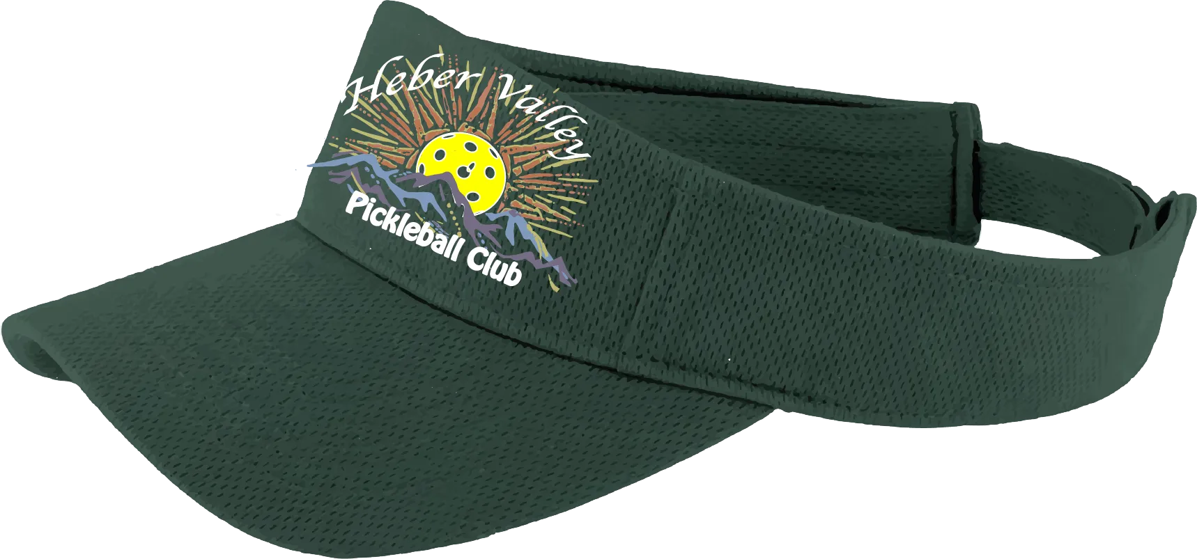 Heber Valley Pickleball Club | Pickleball Visors | Moisture Wicking 100% Polyester