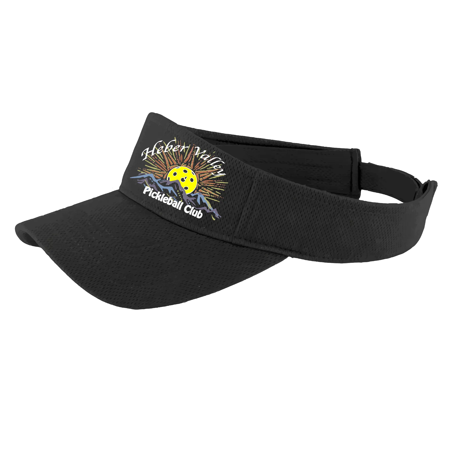 Heber Valley Pickleball Club | Pickleball Visors | Moisture Wicking 100% Polyester