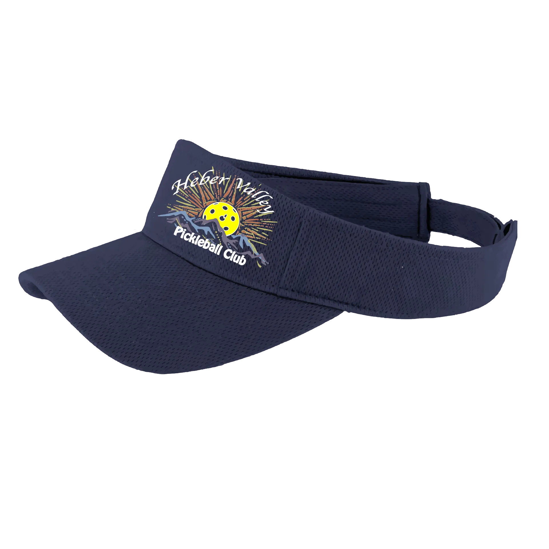 Heber Valley Pickleball Club | Pickleball Visors | Moisture Wicking 100% Polyester