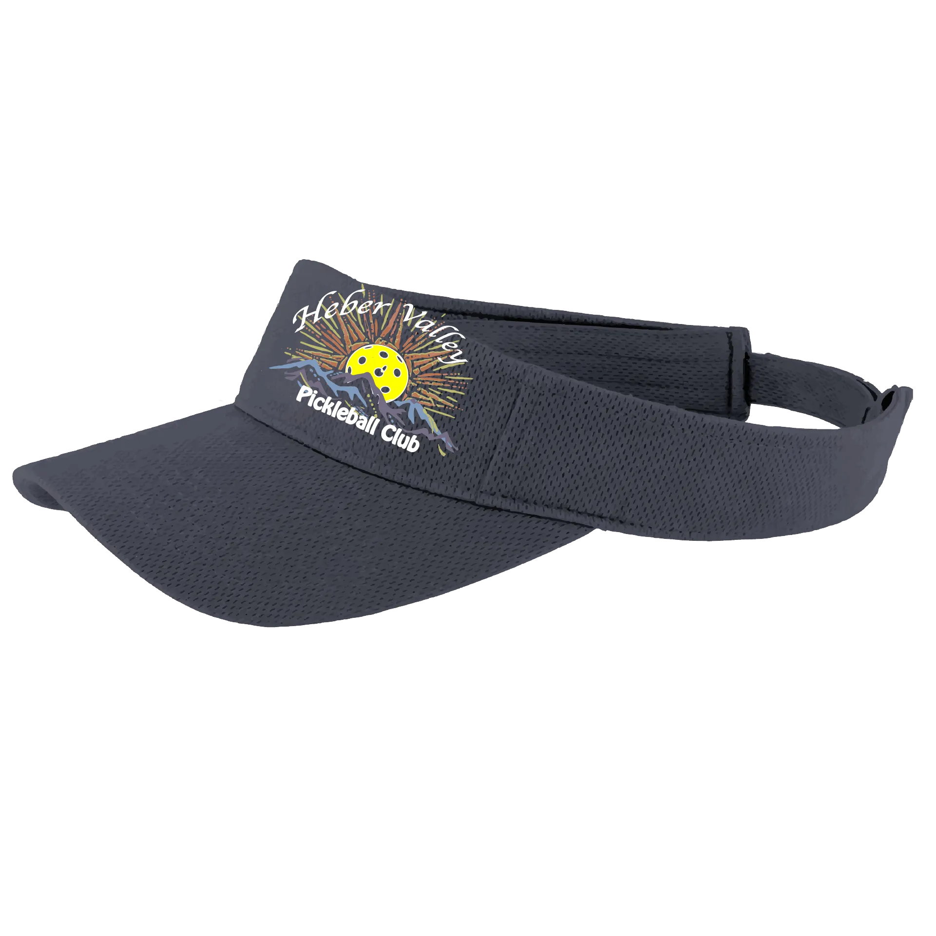 Heber Valley Pickleball Club | Pickleball Visors | Moisture Wicking 100% Polyester