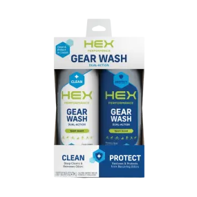 HEX Performance Dual-Action Gear Wash Kit (16oz) Sport Scent