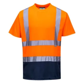 Hi Vis 2 Tone Tee Shirt RIS 3279 Wicking T Shirt Portwest S378