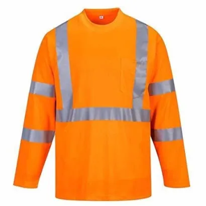 Hi-Vis Long Sleeved T-Shirt with pocket RIS 3279 Portwest S191