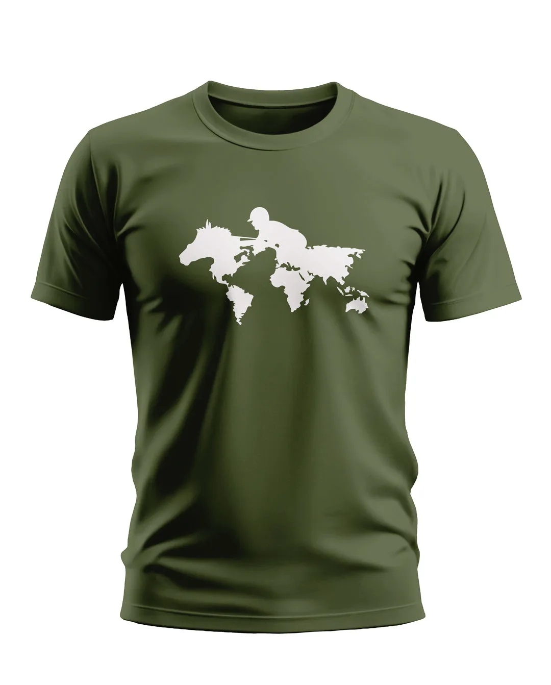 Horse World Map Soft Cotton T-shirt