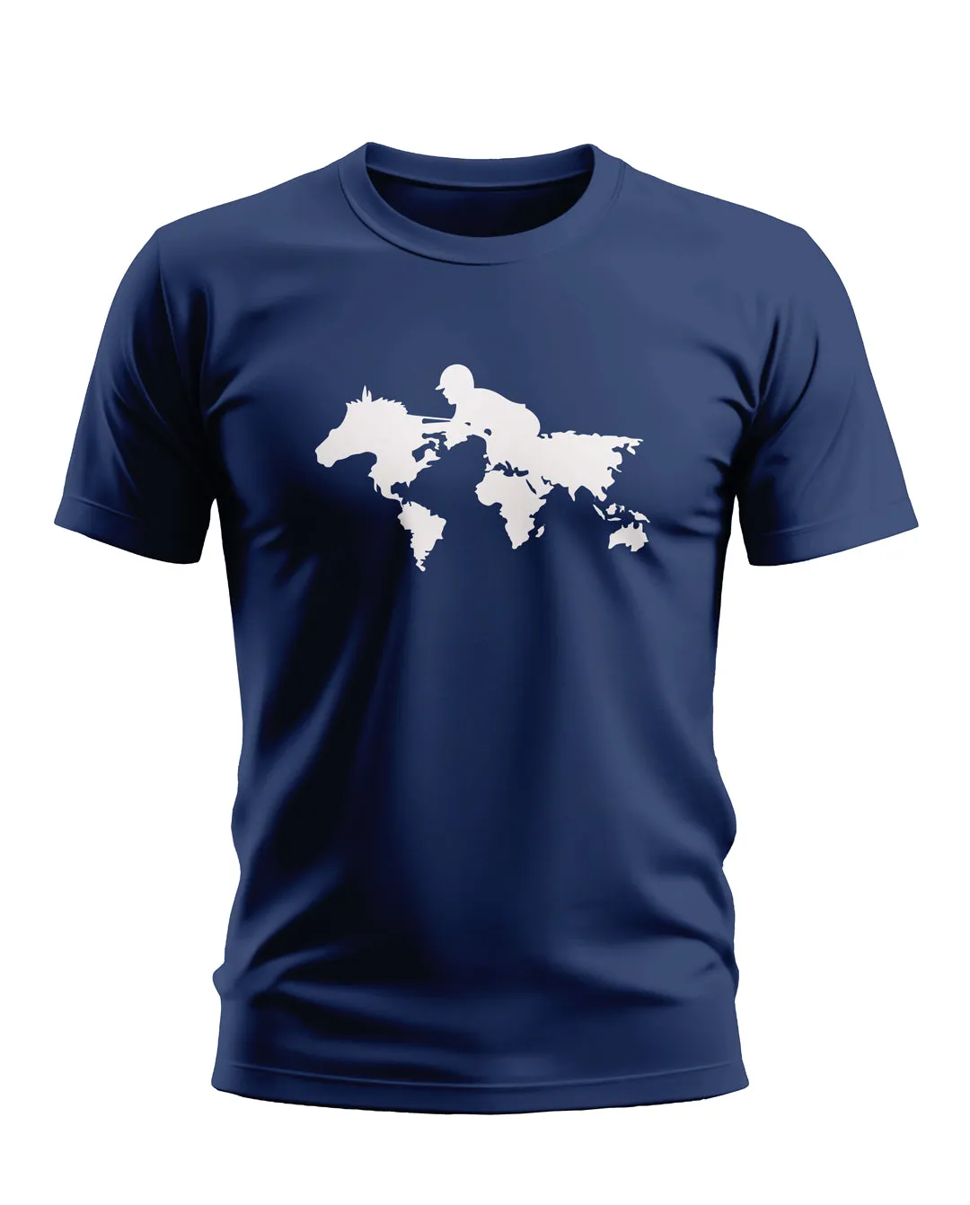 Horse World Map Soft Cotton T-shirt