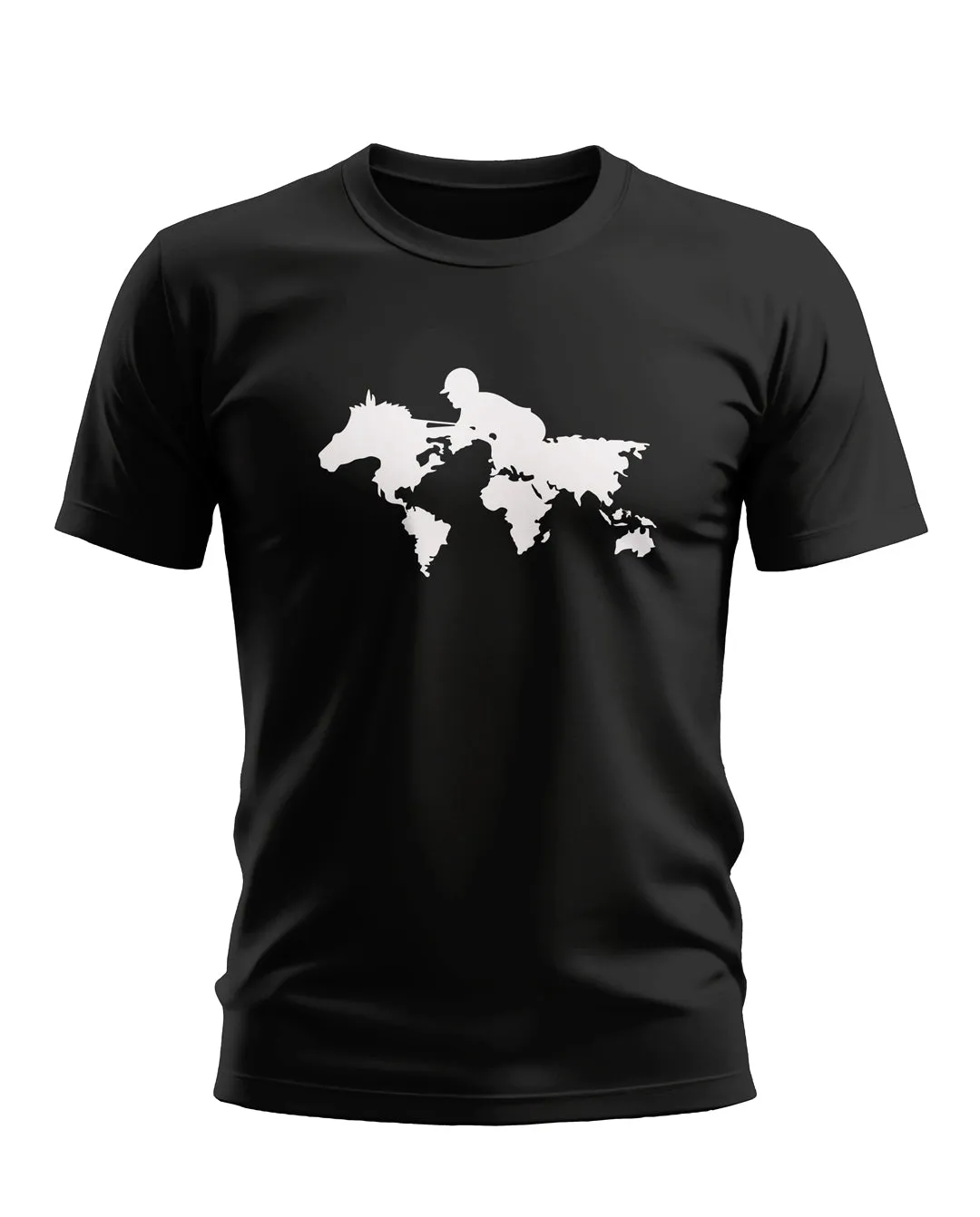 Horse World Map Soft Cotton T-shirt