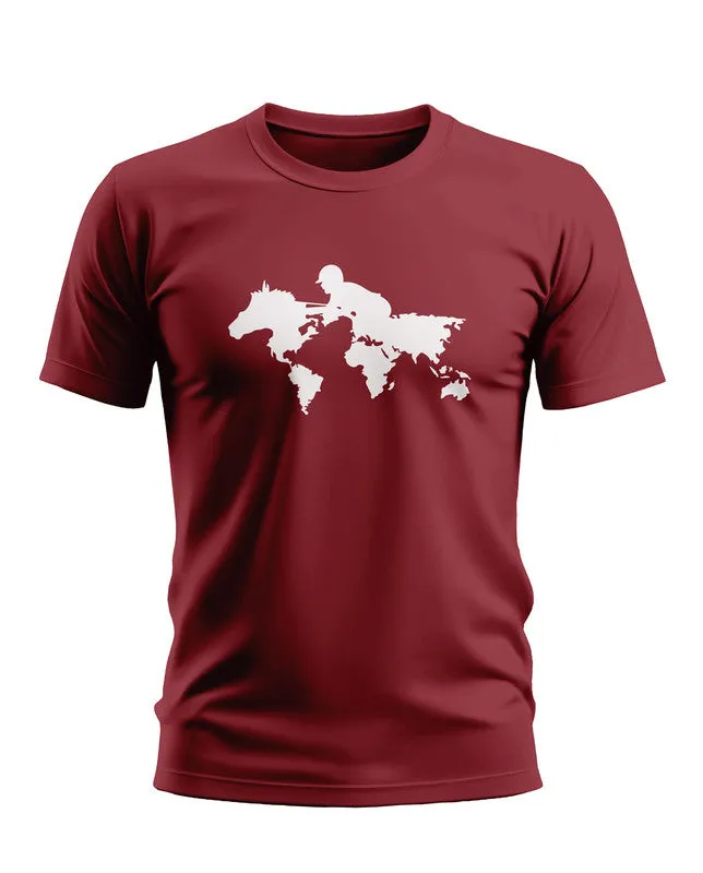 Horse World Map Soft Cotton T-shirt