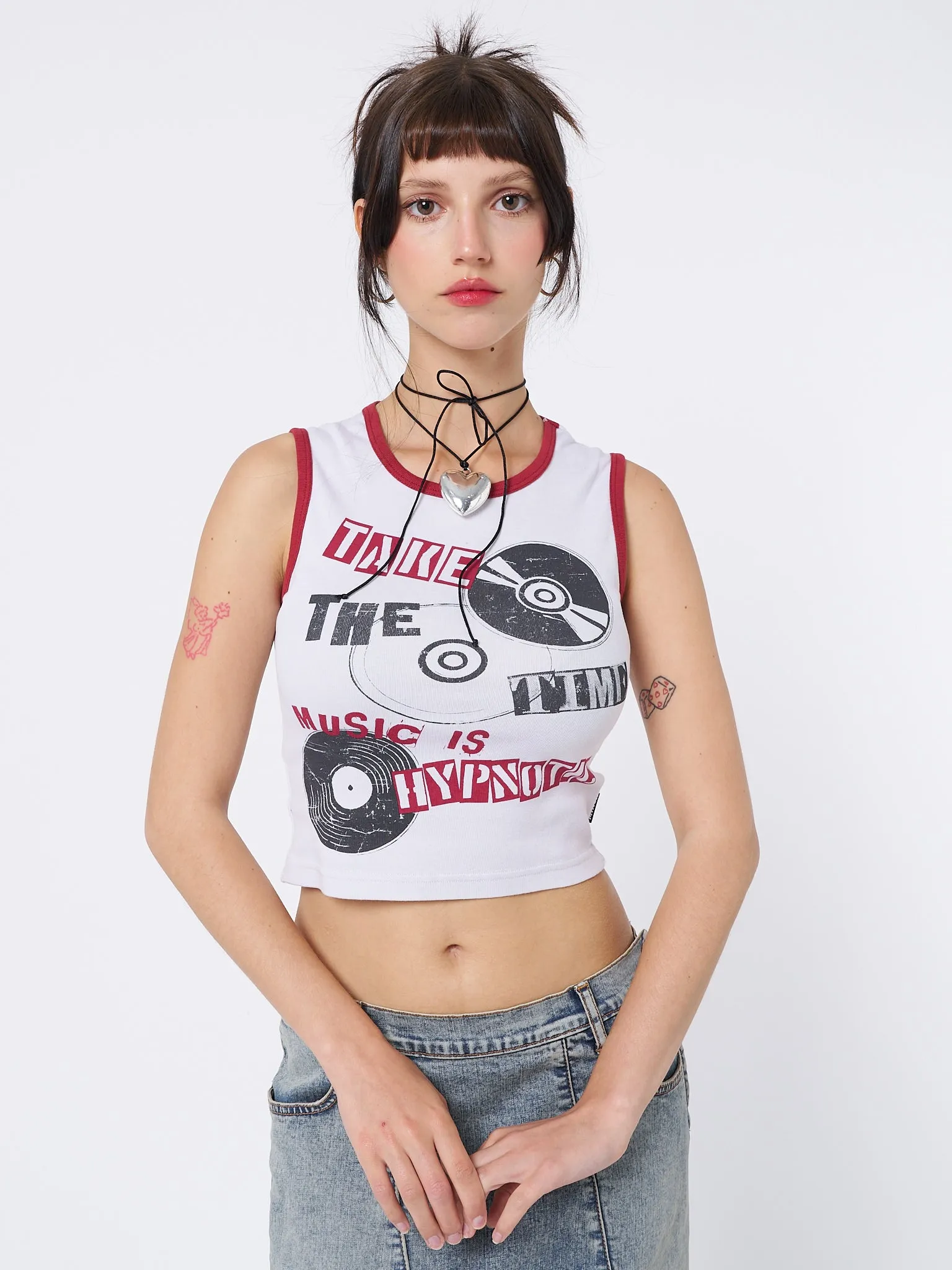 Hypnotic Graphic Print Vest Top