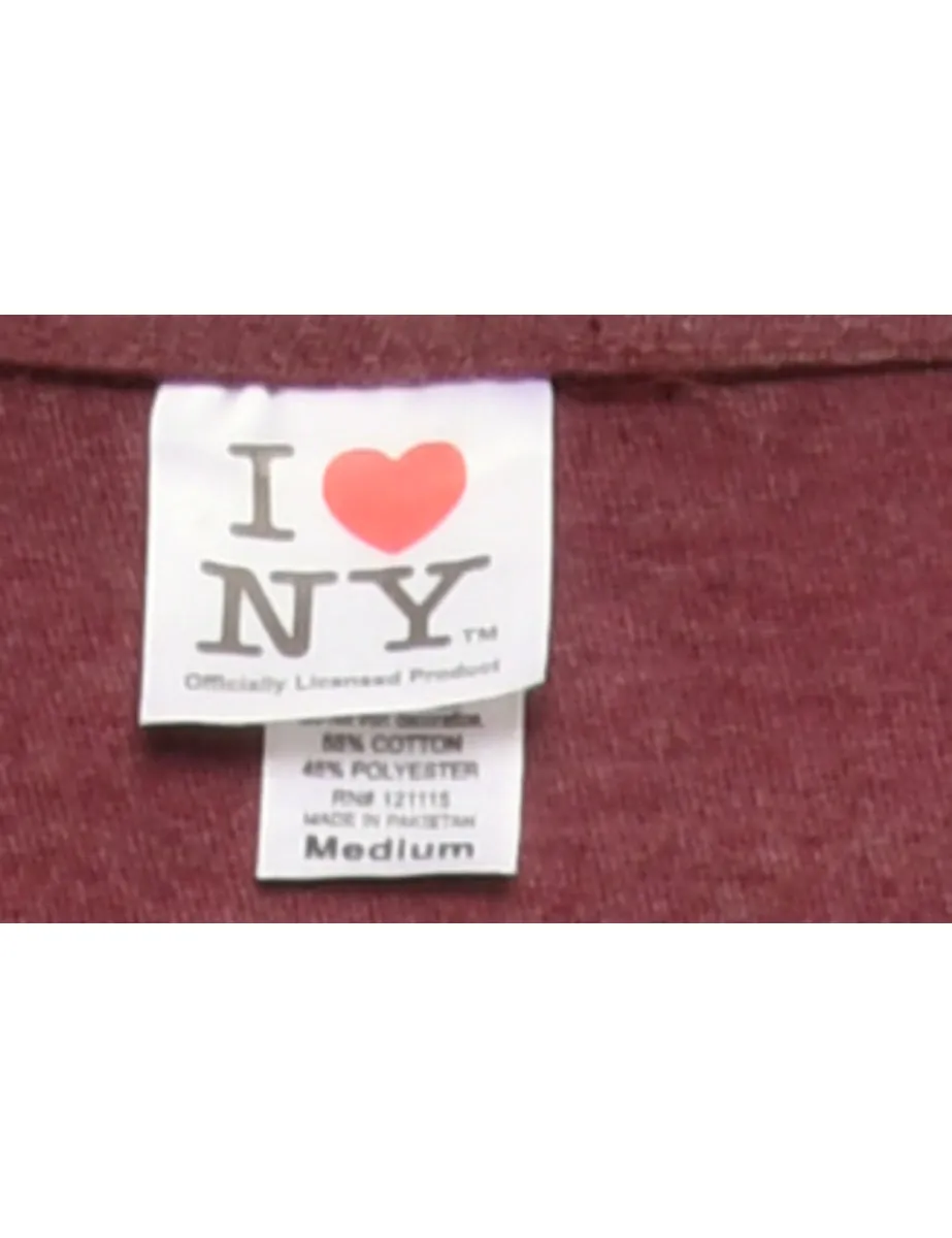 I Love New York Printed T-shirt - L