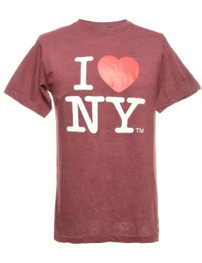 I Love New York Printed T-shirt - L